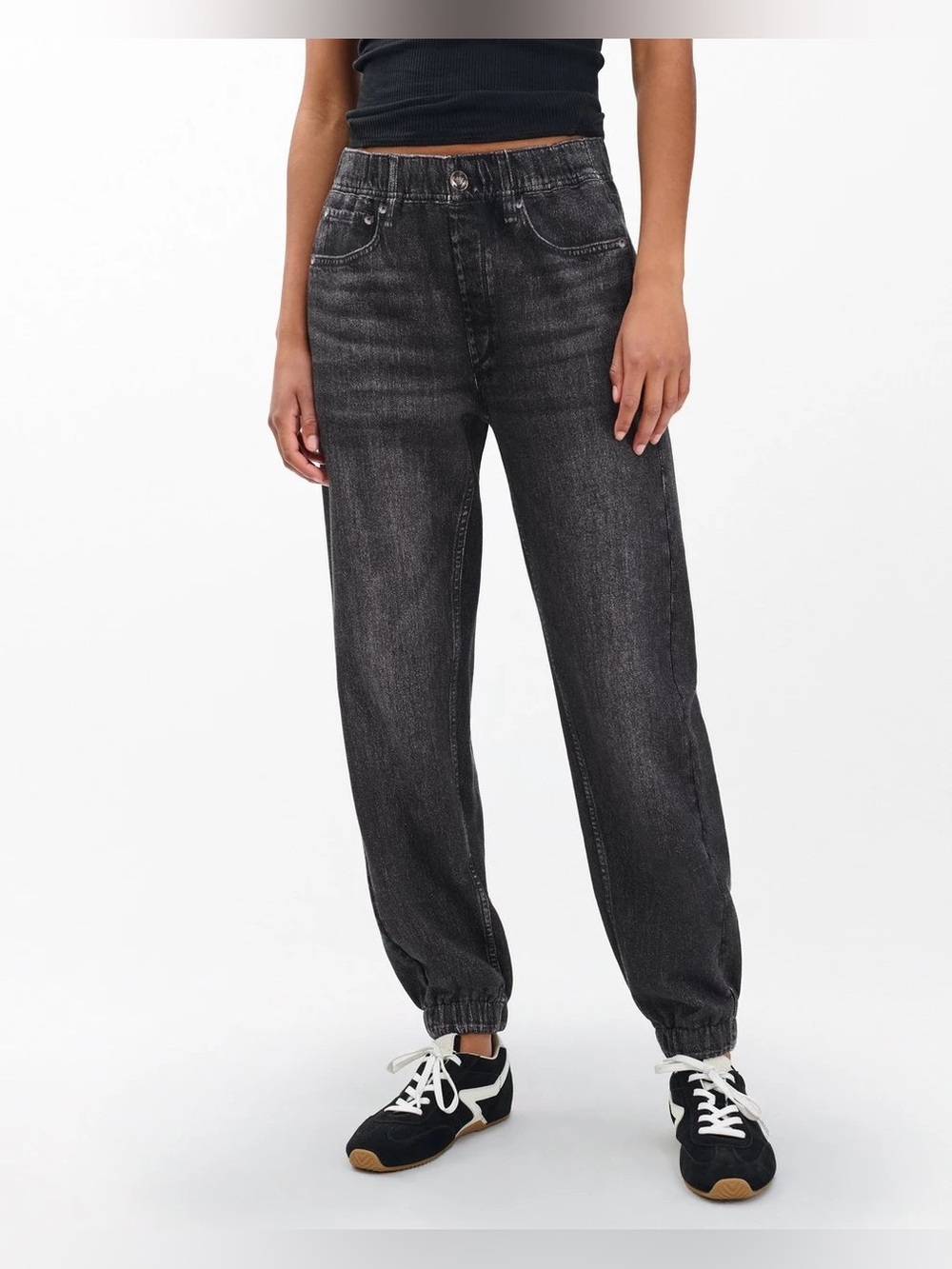 Rag & Bone Miramar Ankle Terry Jogger Pant Black Size Extra Small